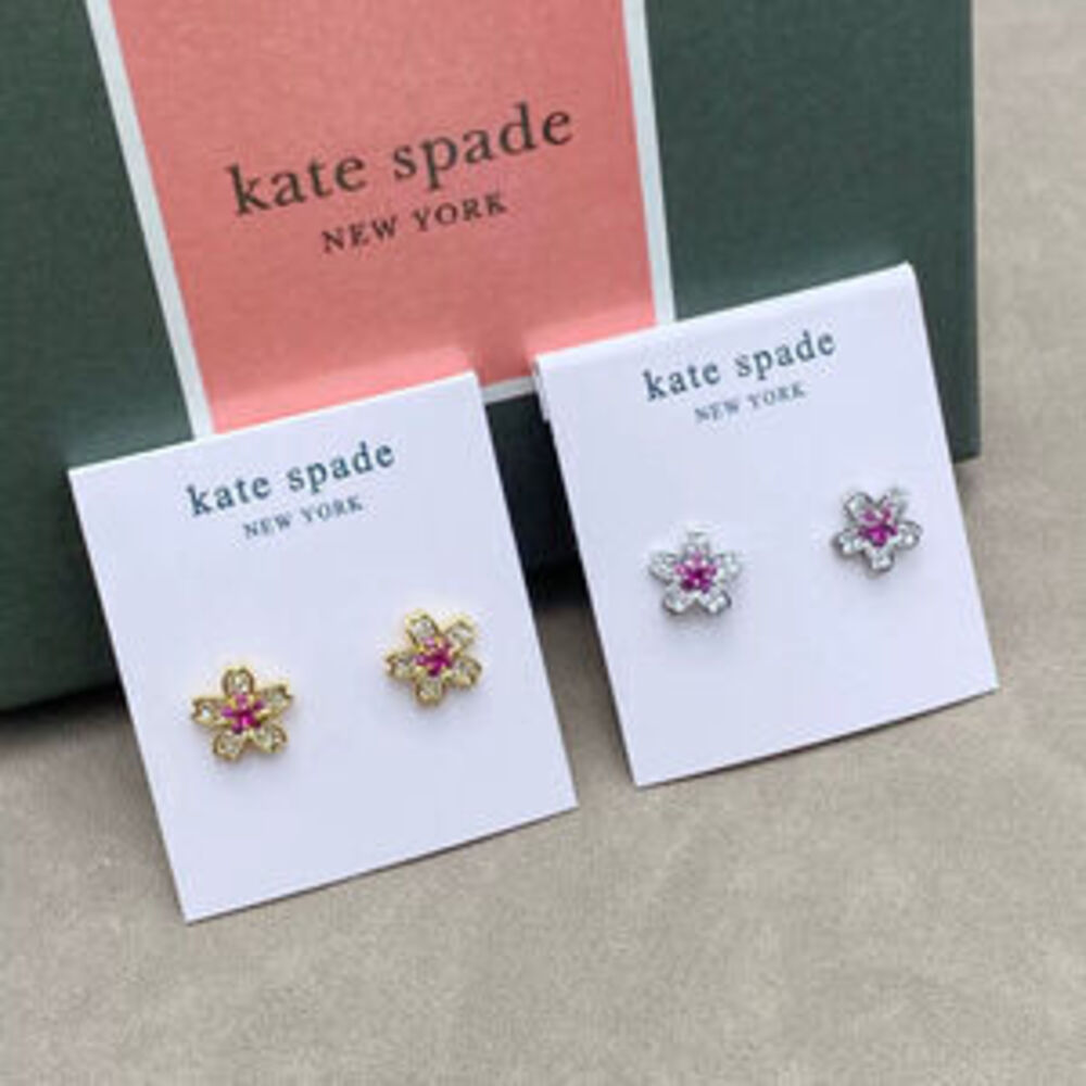 kate spade Vintage Vietnam Sand Gold Diamond Flower Studs Non Fading